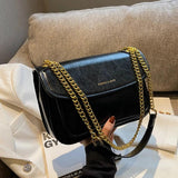 Retro Lady Chain Shoulder Bags Brown Green Red Crossbody Bags