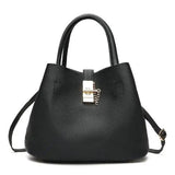 Women PU Leather Bucket Shoulder Bags Larger Capacity Crossbody