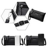 Leather Cross Body Shoulder Bag Clutch Purse
