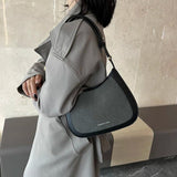 Vintage Women Phone Armpit Bag Brown Handbag