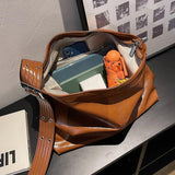 Casual Women Large Capacity Shoulder Bags Vintage Female Green Big Totes Crossbo