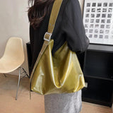 Casual Women Large Capacity Shoulder Bags Vintage Female Green Big Totes Crossbo