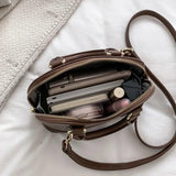 Women Shell Bag Print Leather Handbag And Purses Female Shoulder Bags Clutch