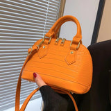 Women Shell Bag Print Leather Handbag And Purses Female Shoulder Bags Clutch