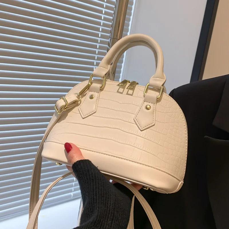 Women Shell Bag Print Leather Handbag And Purses Female Shoulder Bags Clutch