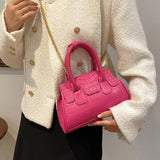 Green Stone Pattern PU Leather Handbag Purse Clutch Chain Shoulder Bag