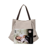 Canvas Tote Bag Women Casual Handbag Shopping Shoulder Bag Large Capacity