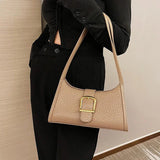 Retro Women Green Armpit Bags Totes Female Soft Leather Axillary Bags