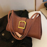 Retro Women Green Armpit Bags Totes Female Soft Leather Axillary Bags