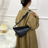Women Triangular Chest Bags Saddle Shoulder Tote Beige Green Brown