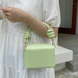 Women Shoulder Bag Green Pink Yellow Bucket Bag Small Tote Crossbody Bag