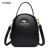 Small Lady Crossbody Bag for Women Handbags 3 Pockets PU Leather Shoulder Bag