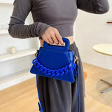 Green Chain Crossbody Bags Short Handle Handbag