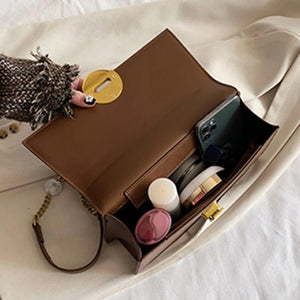 Vintage Green Shoulder Bag Chain Crossbody Flap Bag Party Handbag