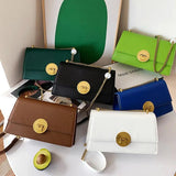 Vintage Green Shoulder Bag Chain Crossbody Flap Bag Party Handbag