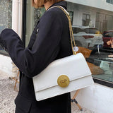 Vintage Green Shoulder Bag Chain Crossbody Flap Bag Party Handbag