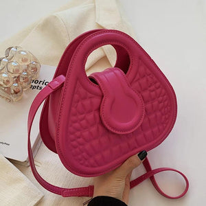 Small Round Totes PU Leather Hasp Crossbody Bags Women Lady Shoulder Bags