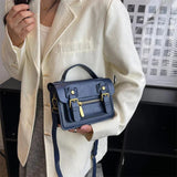 Retro Lady Green Crossbody Bag Top Handle Satchel