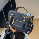 Retro Lady Green Crossbody Bag Top Handle Satchel
