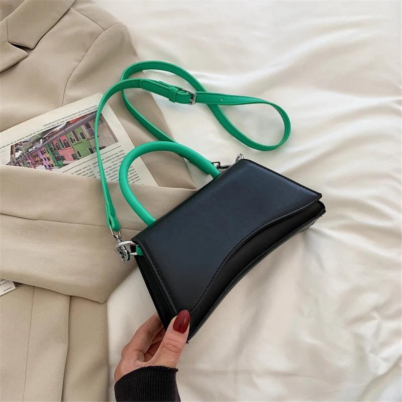Panelled PU Leather Crossbody Bags for Women Female Side Shoulder Bag Totes