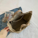 Women Canvas Big Shopping Bag Solid Print Female Cotton Cloth Shoulder Bag