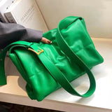 Large Capacity Women's Shoulder Bag Down Texture Messenger Bag