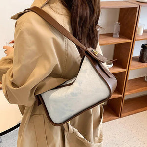 Women Soft PU Leather Hobos Shoulder Bag Brown