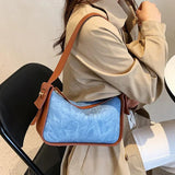 Women Soft PU Leather Hobos Shoulder Bag Brown