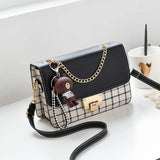Summer Sweet PU Leather Crossbody Bags for Women with Pendant