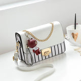 Summer Sweet PU Leather Crossbody Bags for Women with Pendant