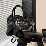 Women Green Silver Fold Shoulder Bags Casual Chain Crossbody Bags