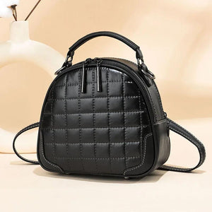 Oval PU Leather Shoulder Bags for Women Casual Solid Female Handbag