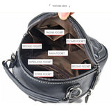 Oval PU Leather Shoulder Bags for Women Casual Solid Female Handbag