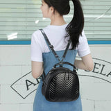Oval PU Leather Shoulder Bags for Women Casual Solid Female Handbag