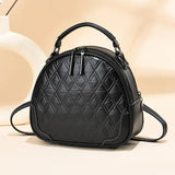 Oval PU Leather Shoulder Bags for Women Casual Solid Female Handbag