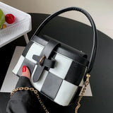Women Plaid Crossbody Bag Flap Chain Shoulder Bags Lady Messenger Bag