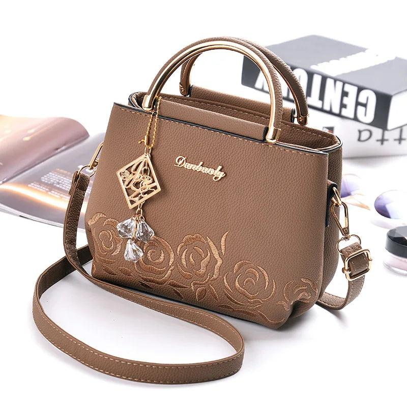 PU Leather Crossbody Bag Vintage Style Female Shoulder Satchel
