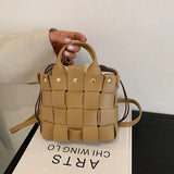 Knitting Woven Bag Handbag Portable Large Capacity Tote Shoulder Messenger Bag
