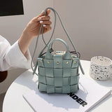 Knitting Woven Bag Handbag Portable Large Capacity Tote Shoulder Messenger Bag