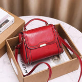 Vintage Solid Women Shoulder Bag Large Capacity PU Leather Crossbody Bag