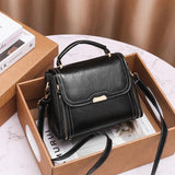 Vintage Solid Women Shoulder Bag Large Capacity PU Leather Crossbody Bag