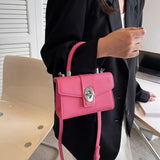 Women PU Leather Phone Sling Bag Crossbody Bag Solid