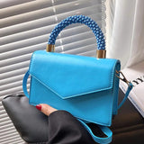 Green Orange Crossbody Bag PU Leather Messenger Bags Party Clutch