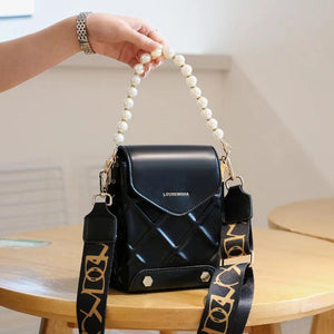 Summer Fresh Women Shoulder Bag PU Leather Beading Pendant