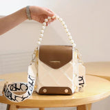 Summer Fresh Women Shoulder Bag PU Leather Beading Pendant