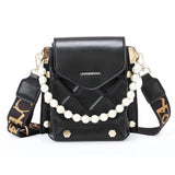 Summer Fresh Women Shoulder Bag PU Leather Beading Pendant