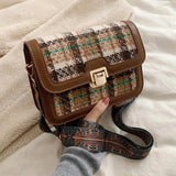 Classical Woolen Flap Bag Women Crossbody Lady Bag