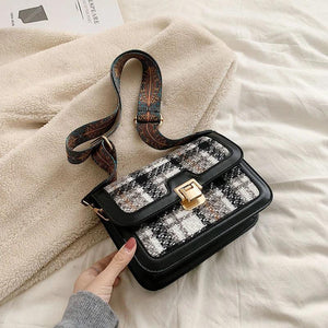 Classical Woolen Flap Bag Women Crossbody Lady Bag