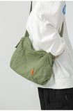 Teenager Canvas Sling Hobo Bag 90s Y2K Grunge Ita Medium Size Pouch