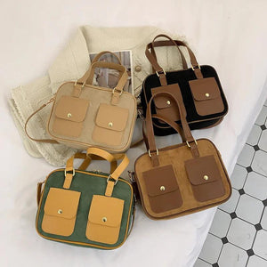 Winter Women's PU Leather Small Crossbody Bags Shoulder Purses Handbag